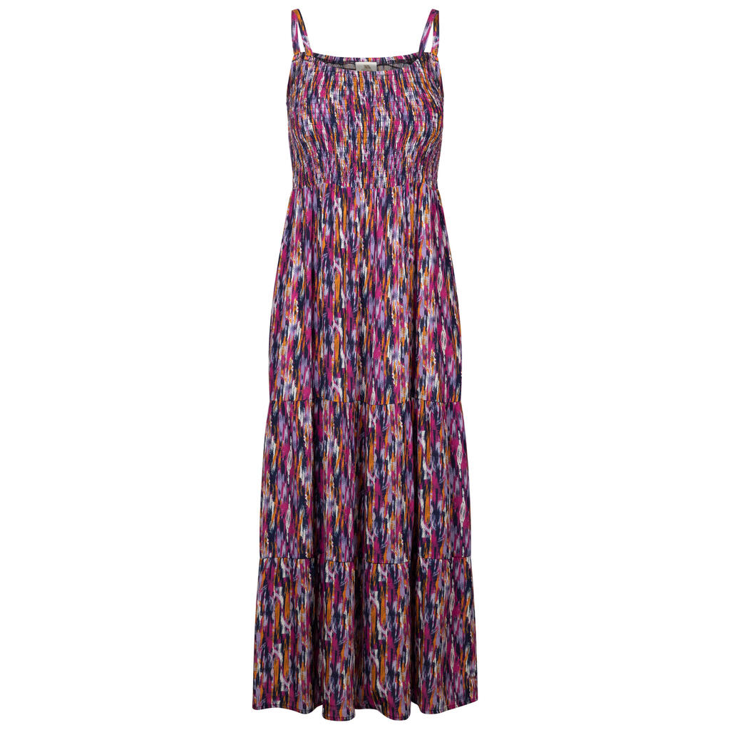 Womens All Over Print Tiered Maxi Dress - Selena