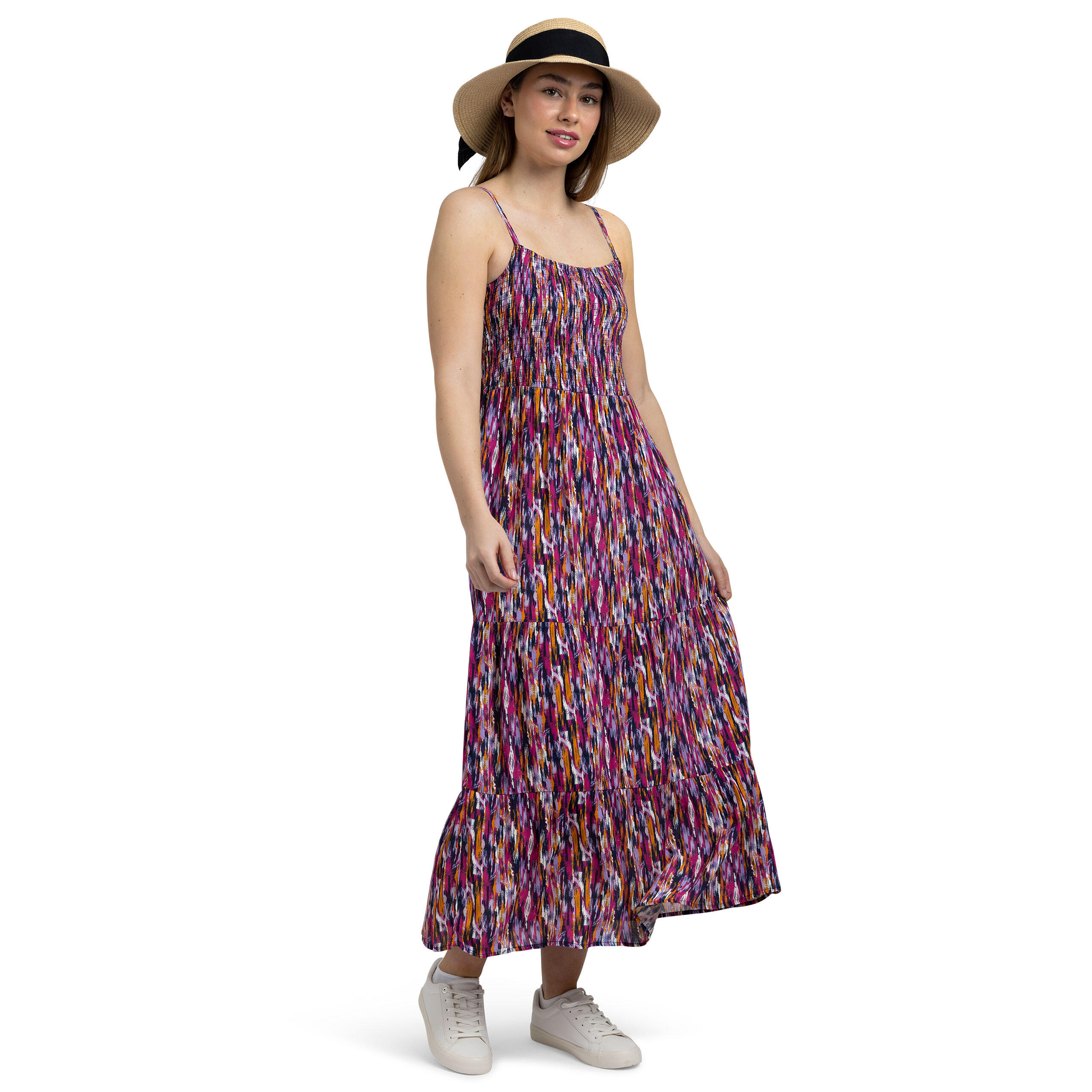 Trespass Selena - Vestido largo informal para mujer con estampado azul marino 4/5