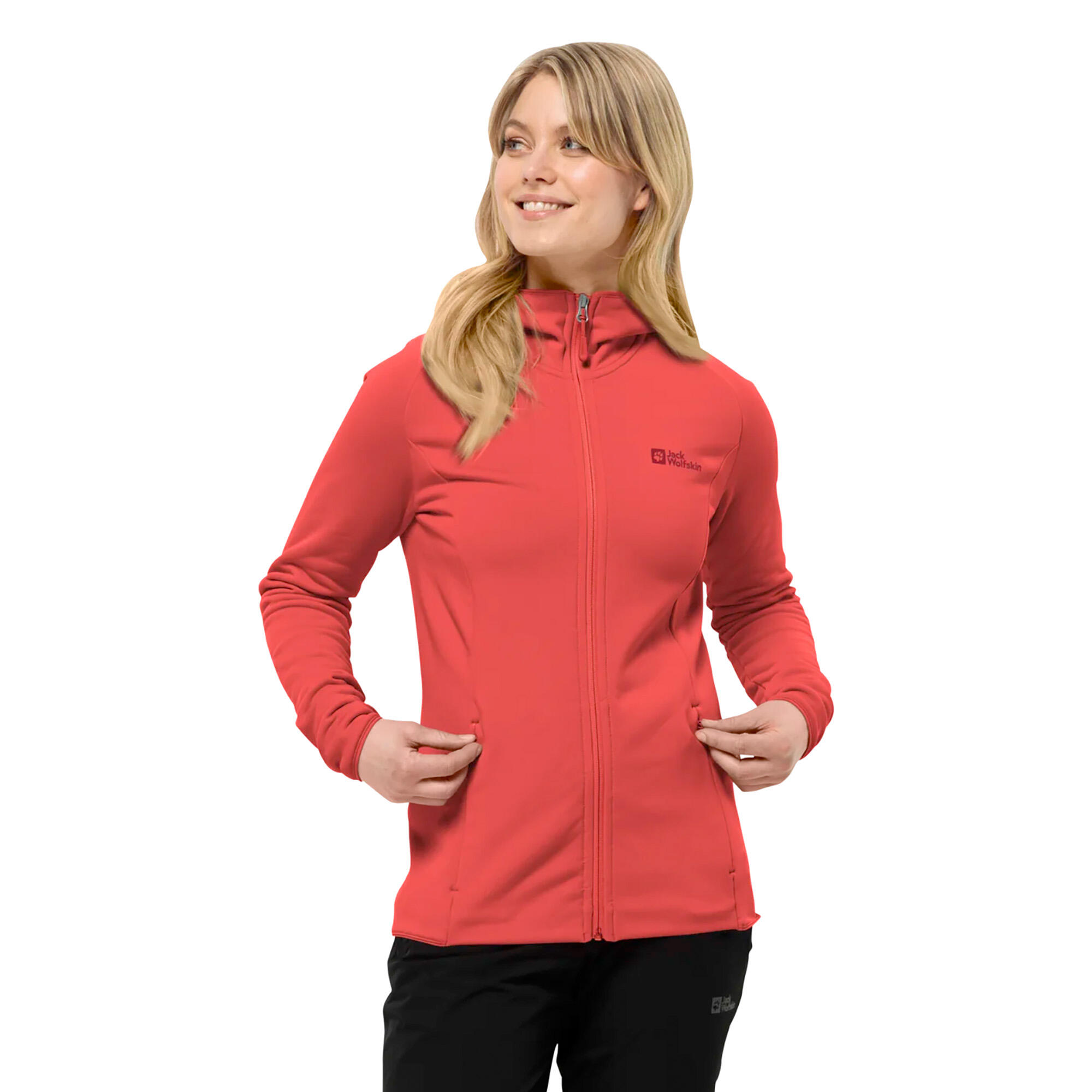 Casaco feminino Jack Wolfskin Baiselberg com capuz e zíper completo 6/6