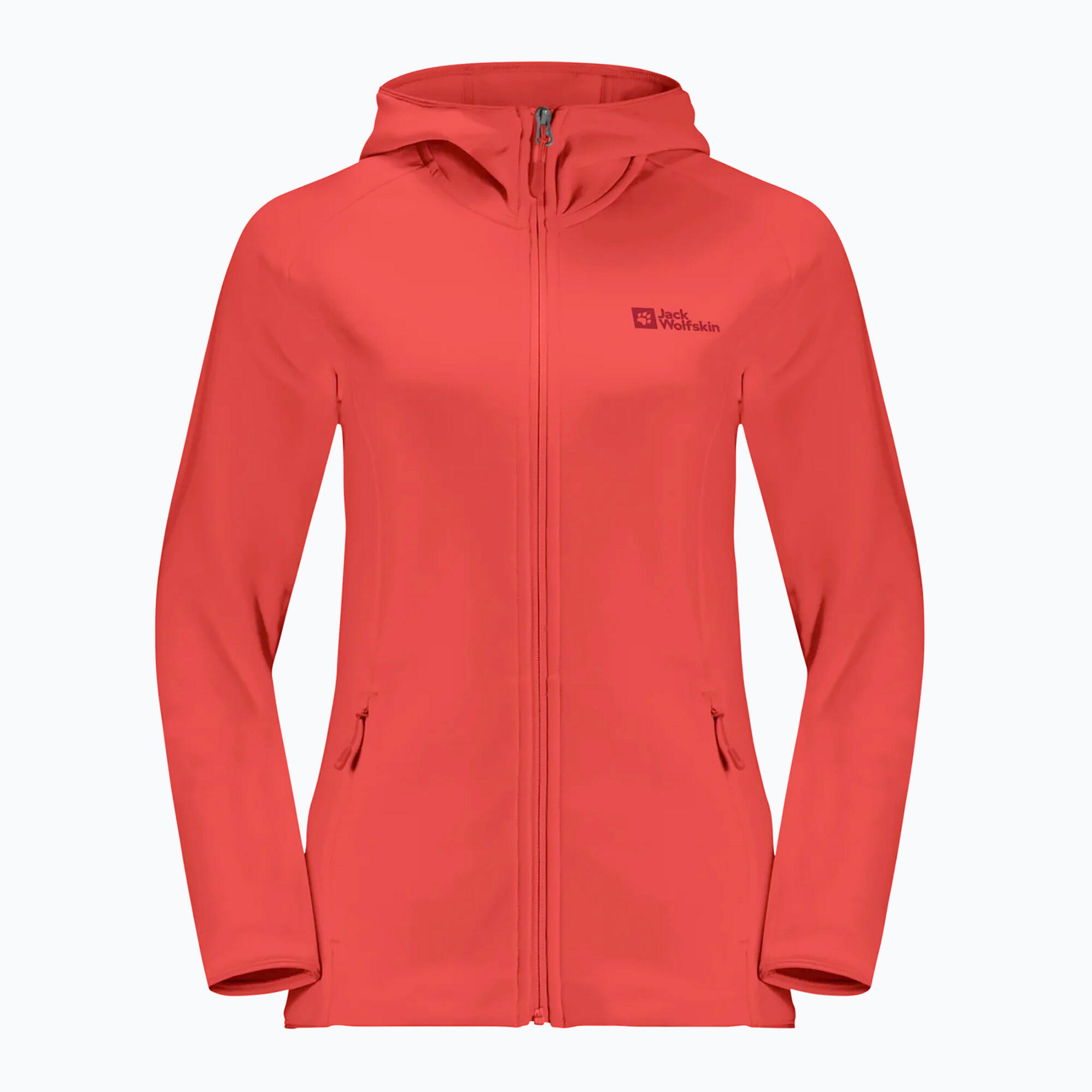 Casaco feminino Jack Wolfskin Baiselberg com capuz e zíper completo 5/6