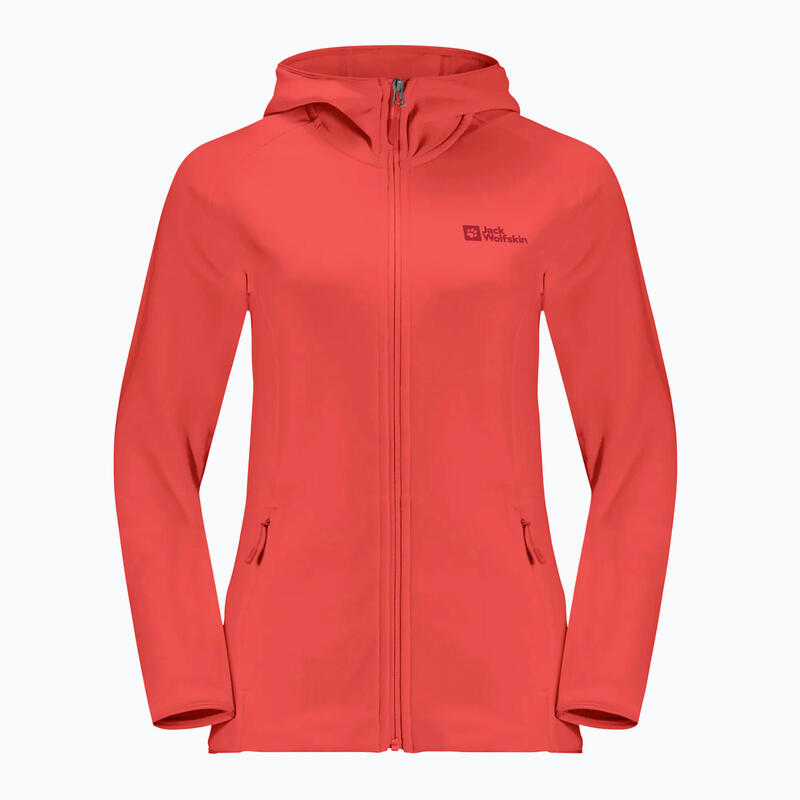 Hanorac damă Jack Wolfskin Baiselberg cu glugă și fermoar integral