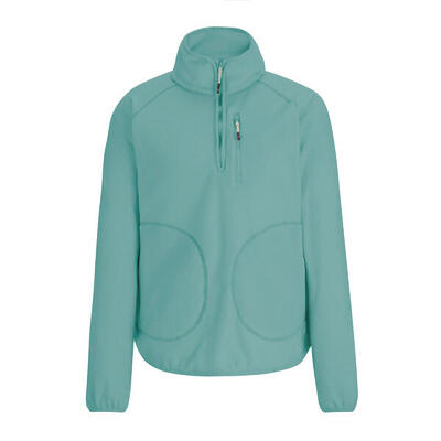 Dames frankie quarter zip fleece top (lichte vanille)