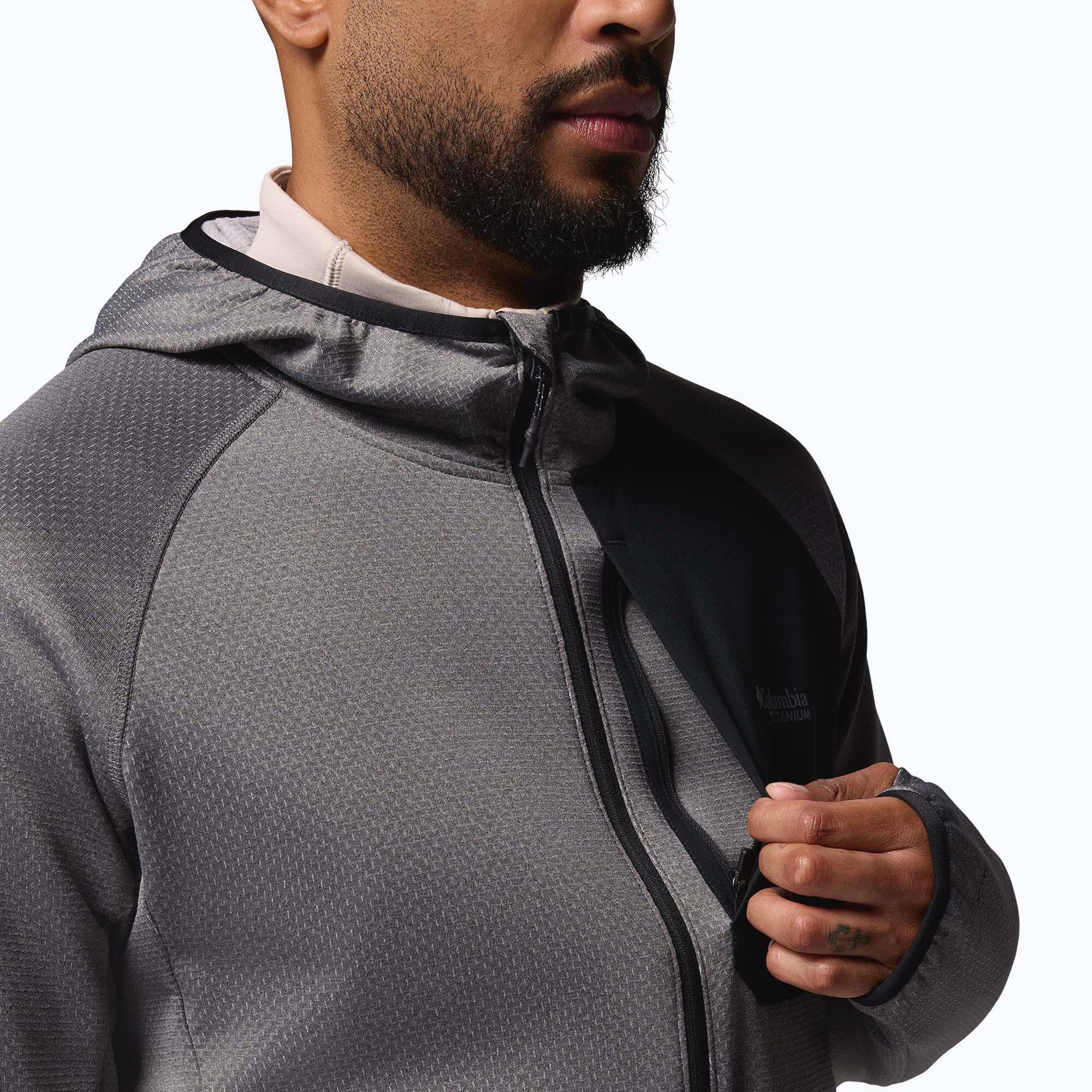 Sweat à capuche zippé intégral pour homme Columbia Triple Canyon Grid Fleece II 7/7