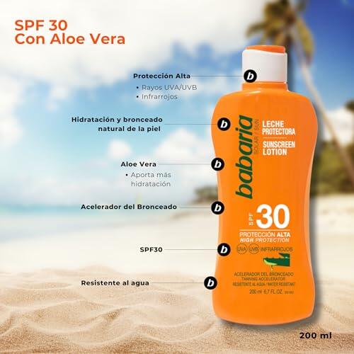 BABARIA Leche Solar Aloe SPF30 200 ml + After Sun 100 ml 2/7