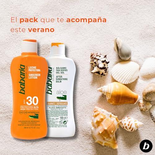 BABARIA Leche Solar Aloe SPF30 200 ml + After Sun 100 ml 6/7