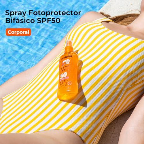 Babaria Spray Bifásico SPF50 Aqua UV 200 ml 2/7