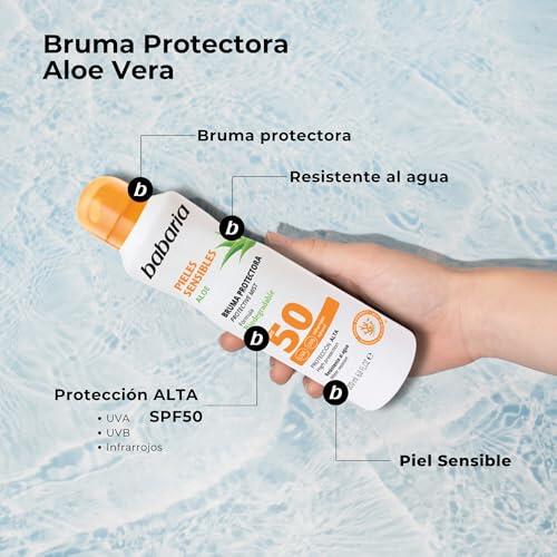 BABARIA Bruma Solar SPF50+ para Pieles Sensibles 200 ml 3/7