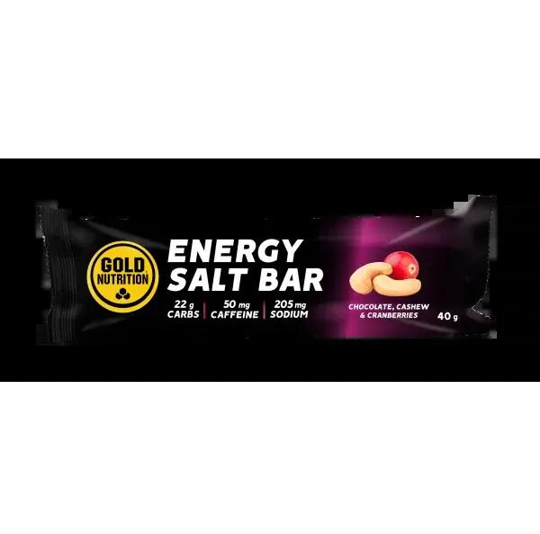 Baton energizant GoldNutrition Energy Salt Bar ciocolata si caju-merisoare 40g 2/2
