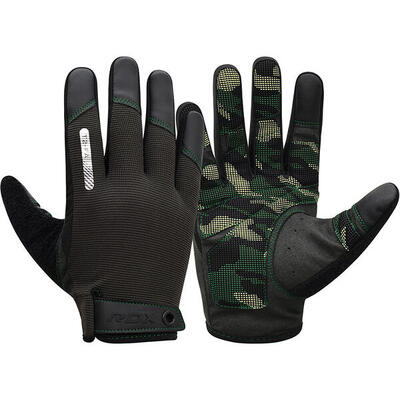 Gym gloves t2 - full finger groen - legergroen - s