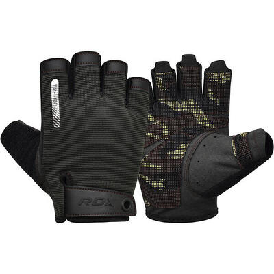 Gym gloves t2 - half finger groen - legergroen - m