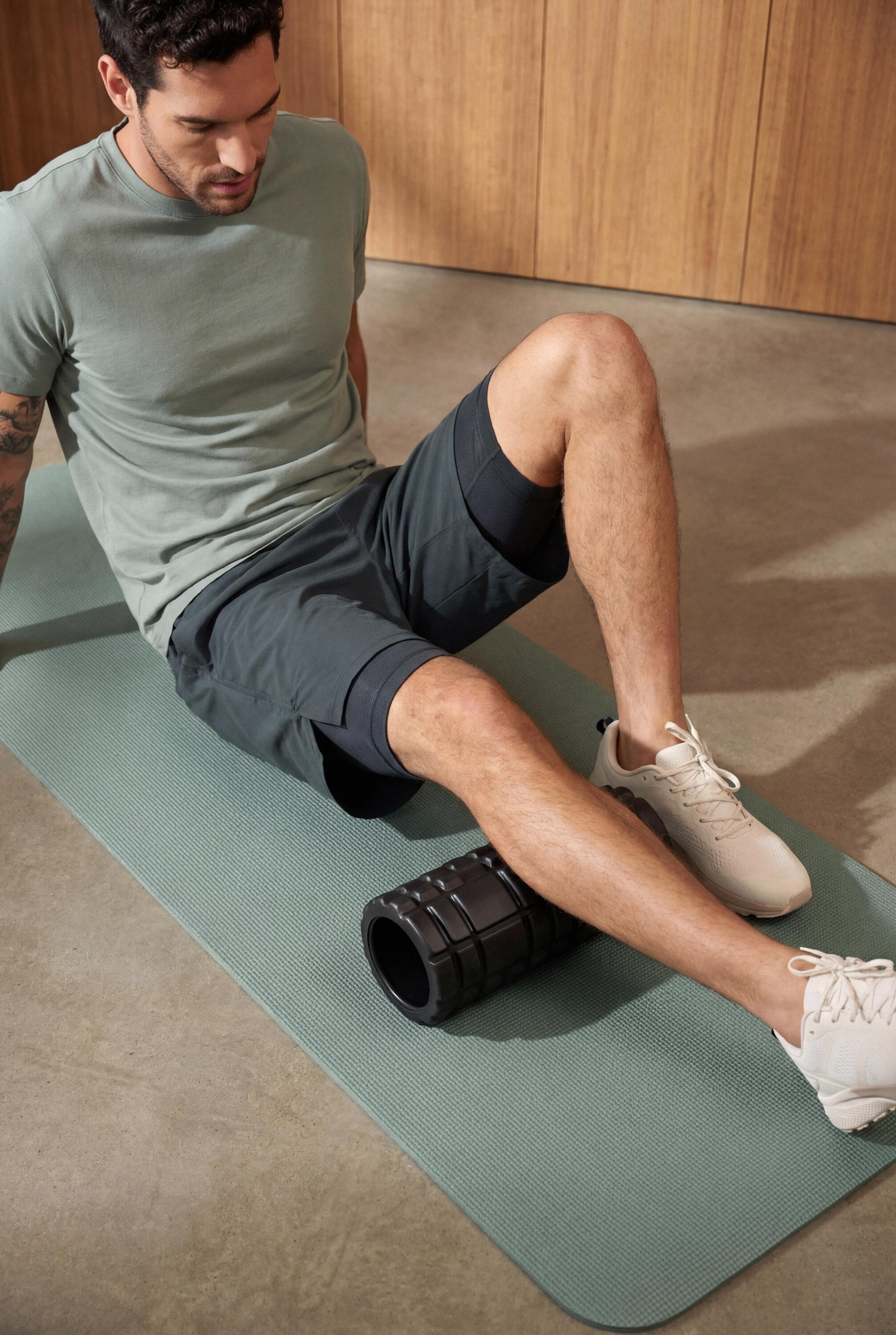 Fitnessmat PVC 183x61x1cm grijsblauw LIGHTMAT 3/7