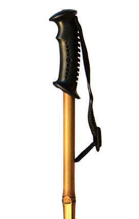 Bâton de randonnée en canne de bambou manche trekking 110cm 170gr