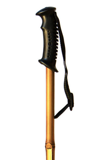 Bâton de randonnée en canne de bambou manche trekking 110cm 170gr