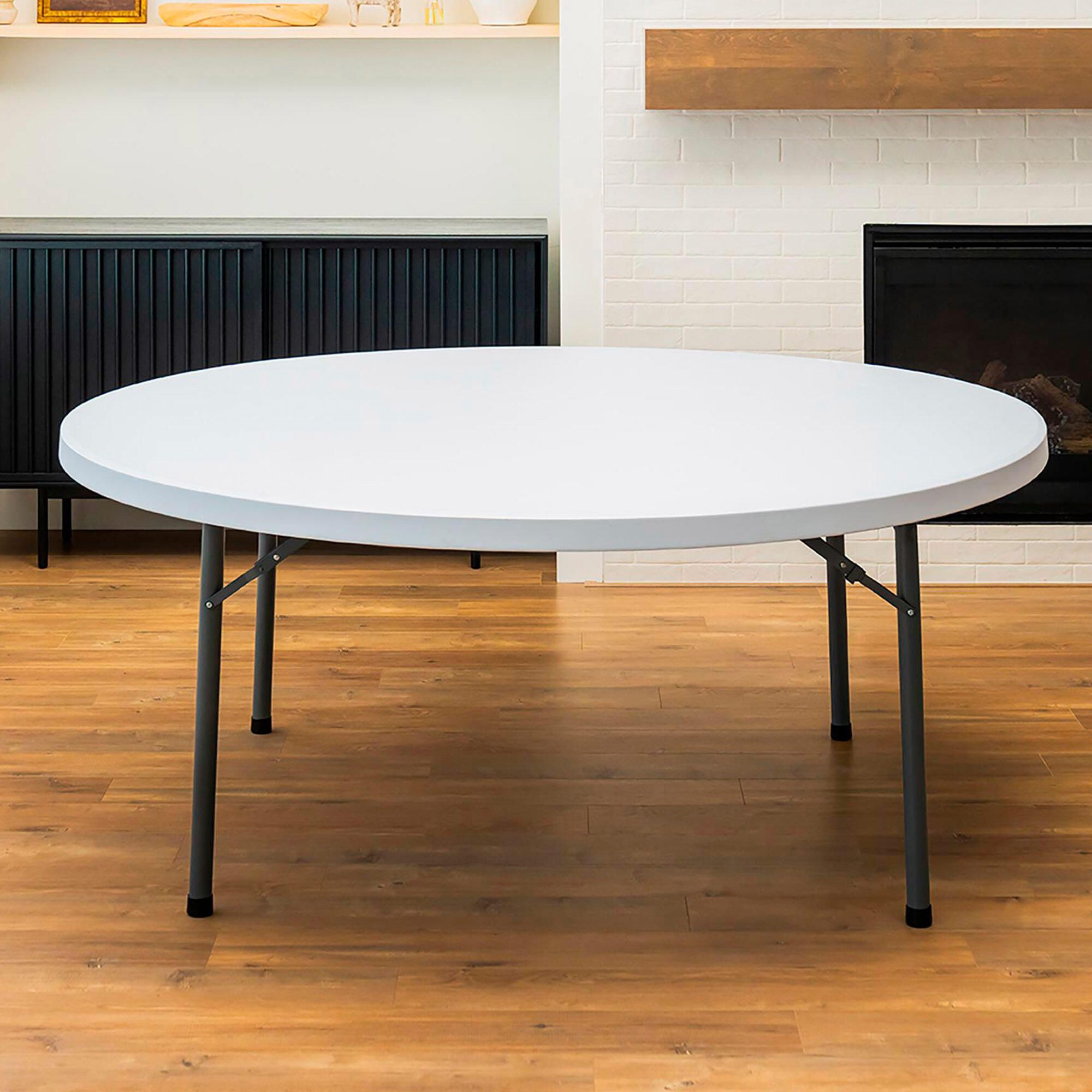 PEAKFORM Mesa redonda patas plegables Ø180x74 cm 5/7