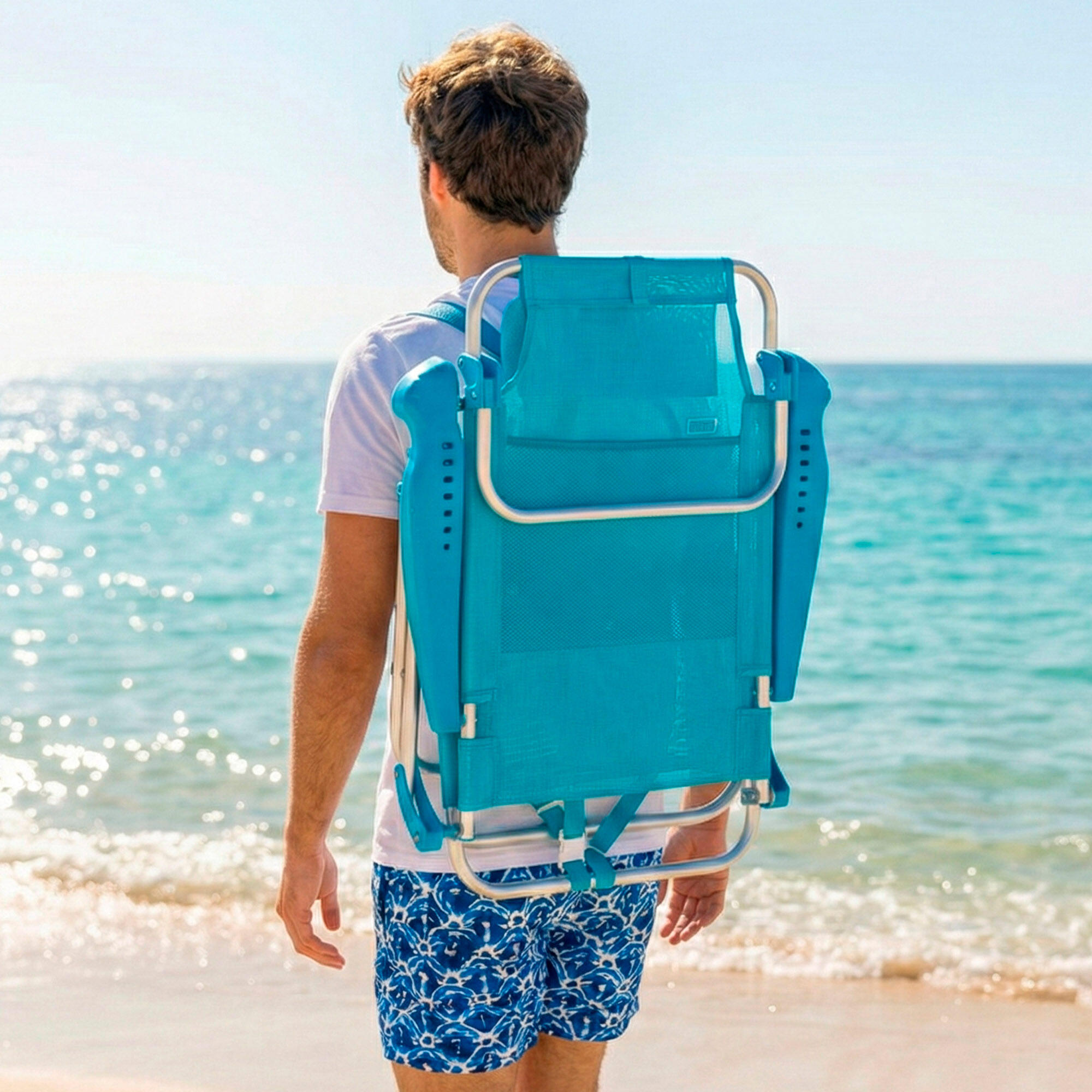 Aktive Sedia da spiaggia bassa multiposizione 47x49x82 cm Caribe 3/7