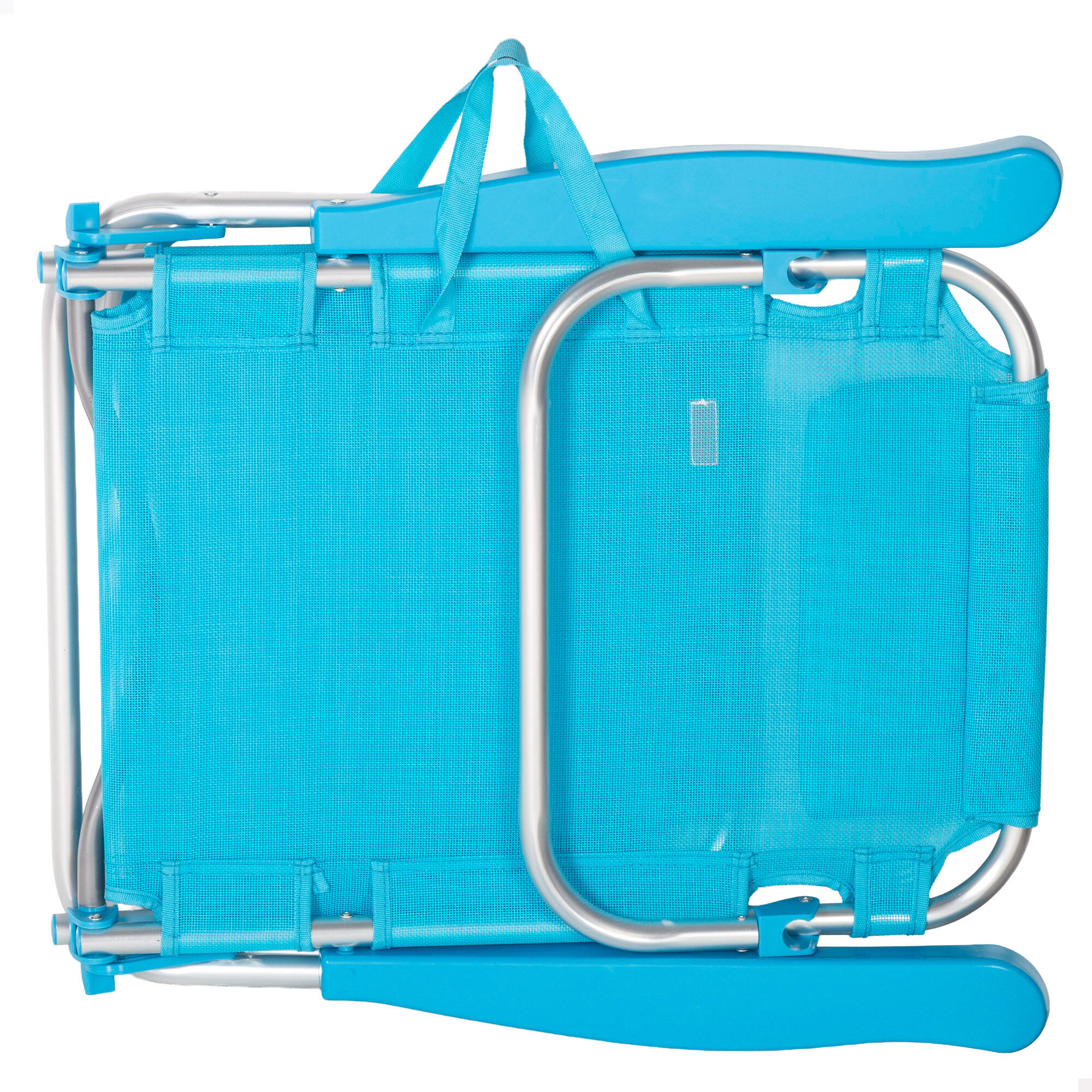Aktive Sedia da spiaggia bassa multiposizione 48x46x84 cm blu 7/7