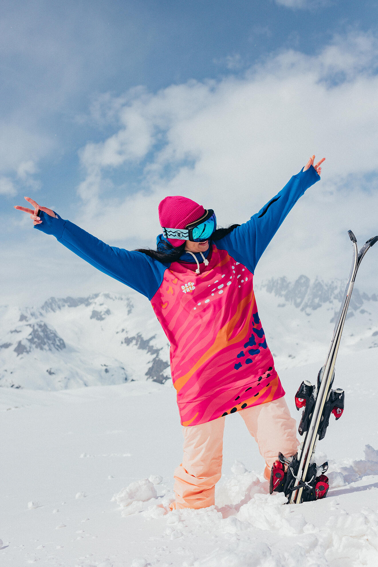 Bluza outdoorowa z kapturem damska DEEP TRIP Molly softshell 6/7