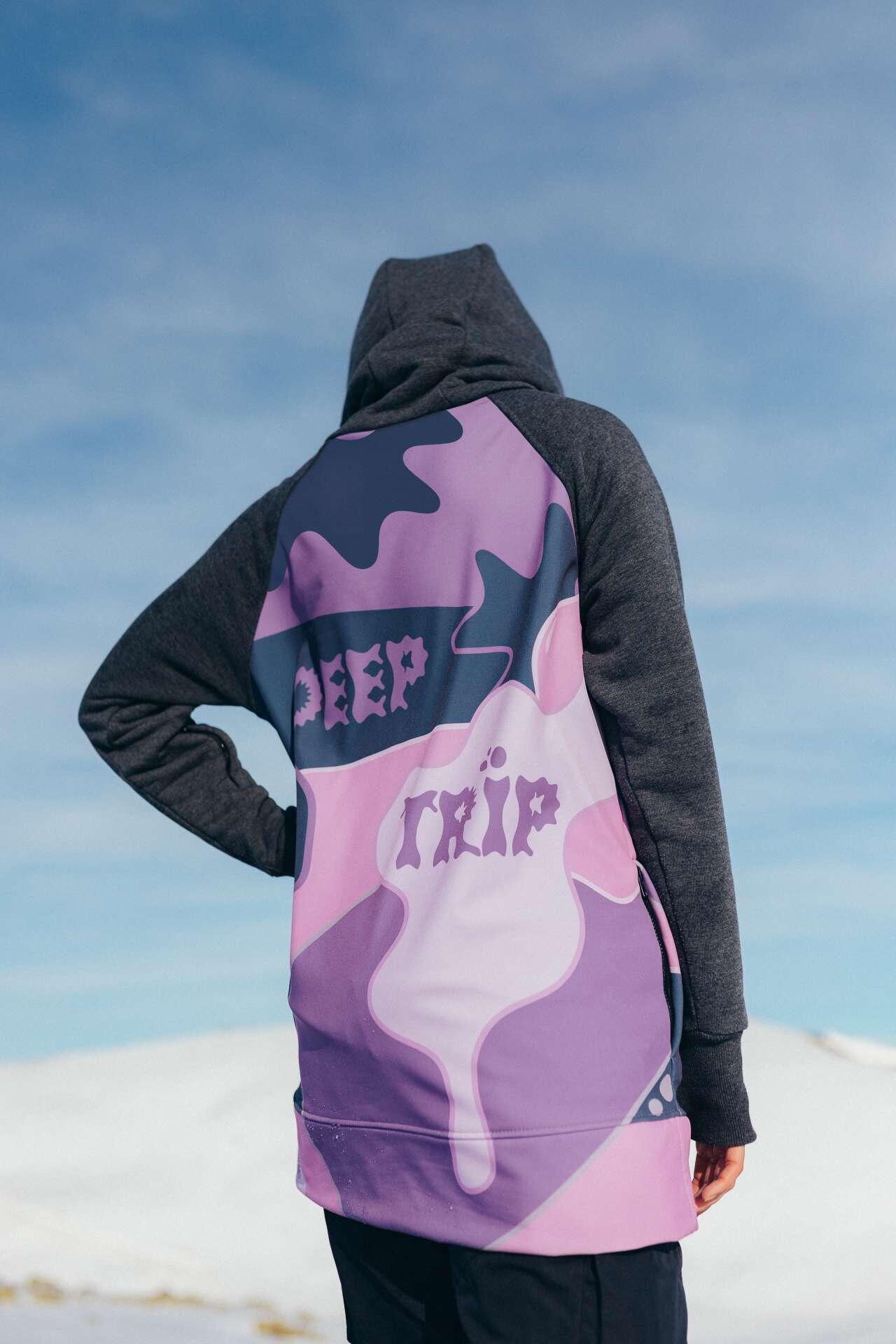 Bluza outdoorowa z kapturem damska DEEP TRIP Fibi softshell 3/7
