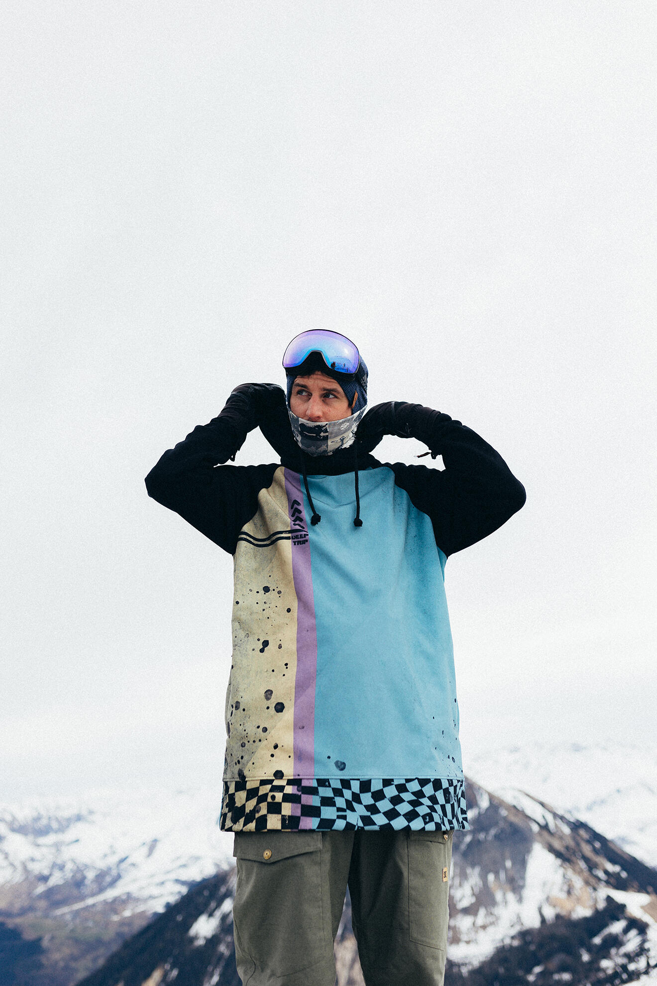 Bluza outdoorowa z kapturem męska DEEP TRIP Drift softshell 2/7