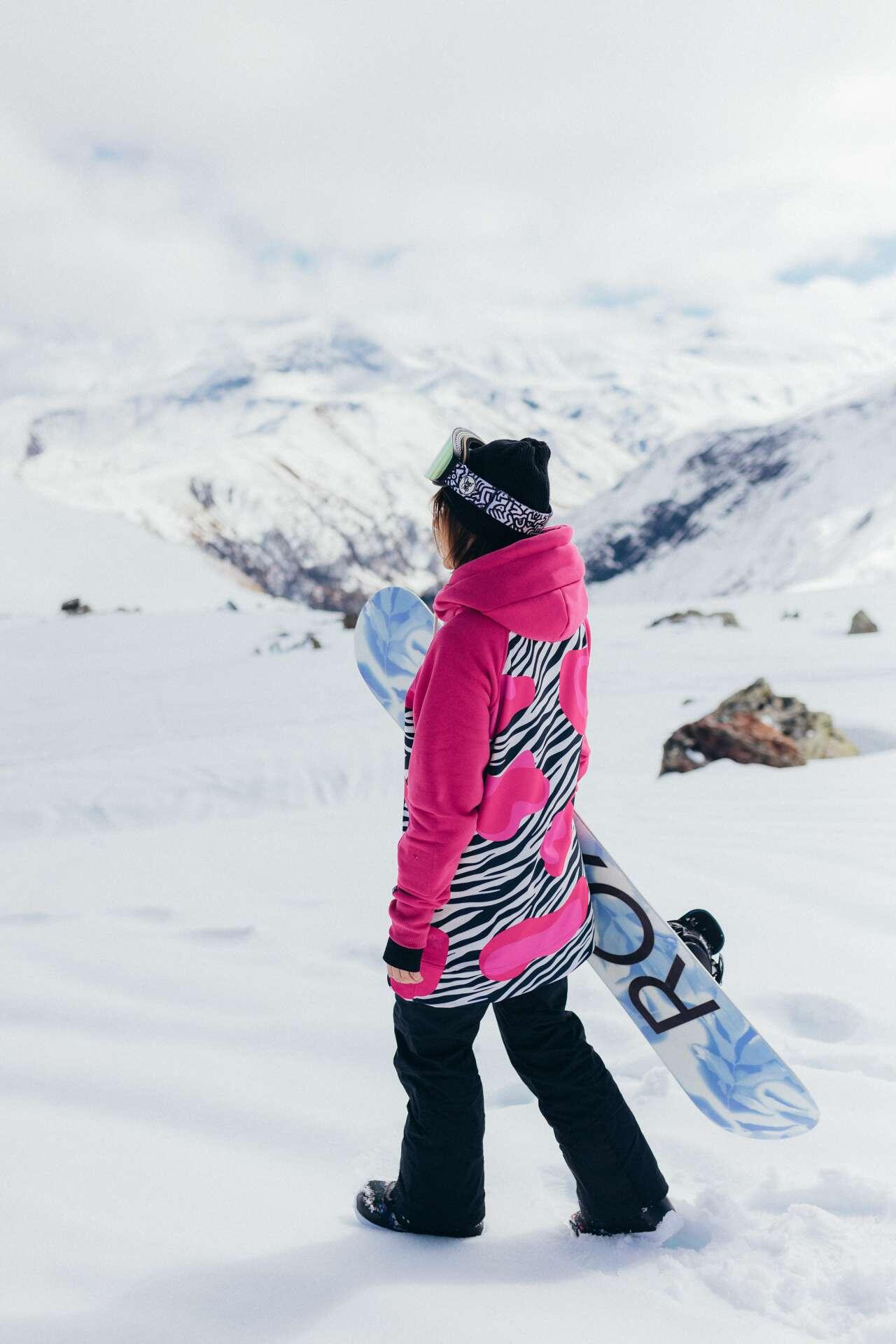 Bluza outdoorowa z kapturem damska DEEP TRIP Twix pink softshell 7/7
