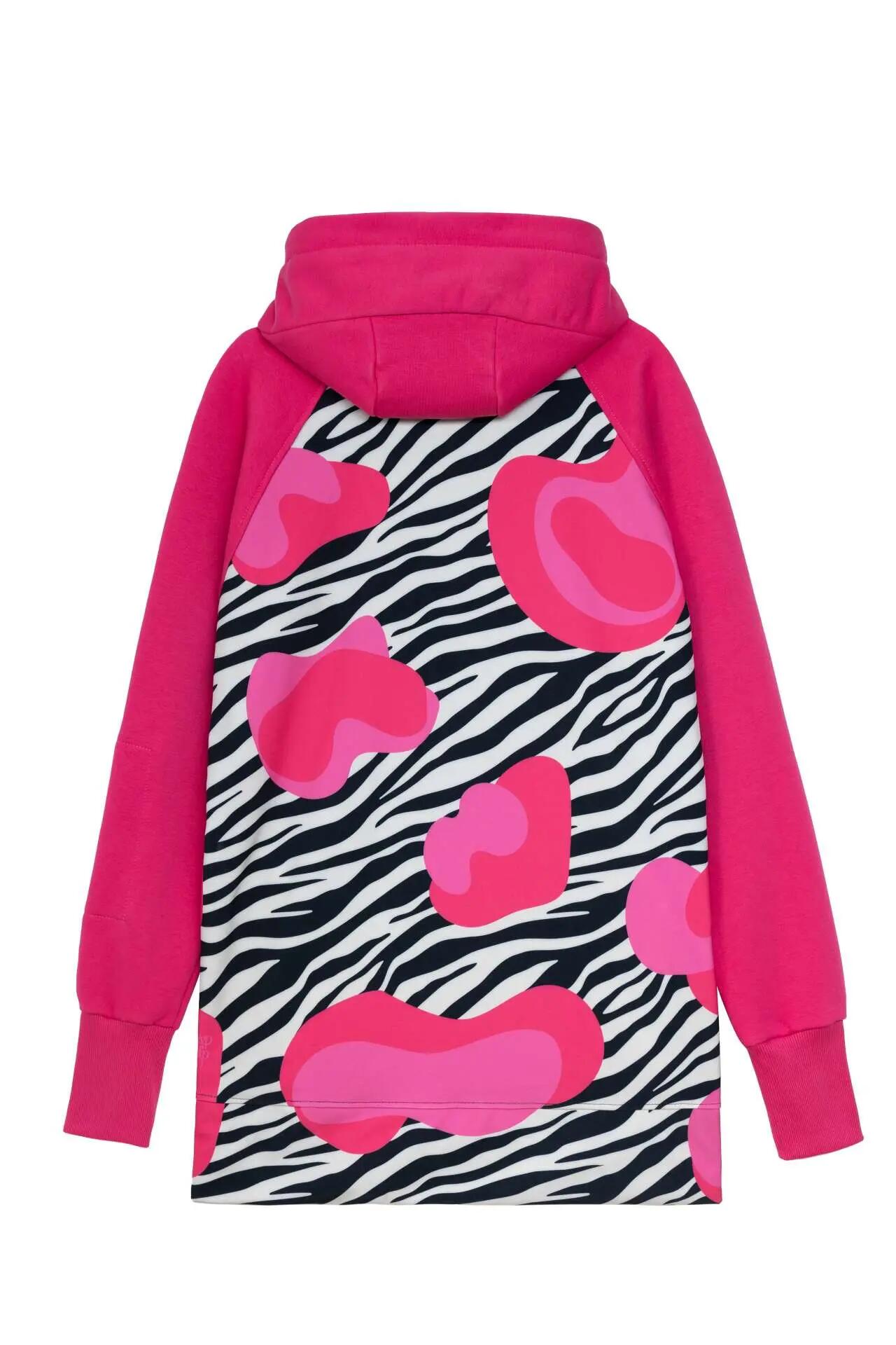 Bluza outdoorowa z kapturem damska DEEP TRIP Twix pink softshell 4/7