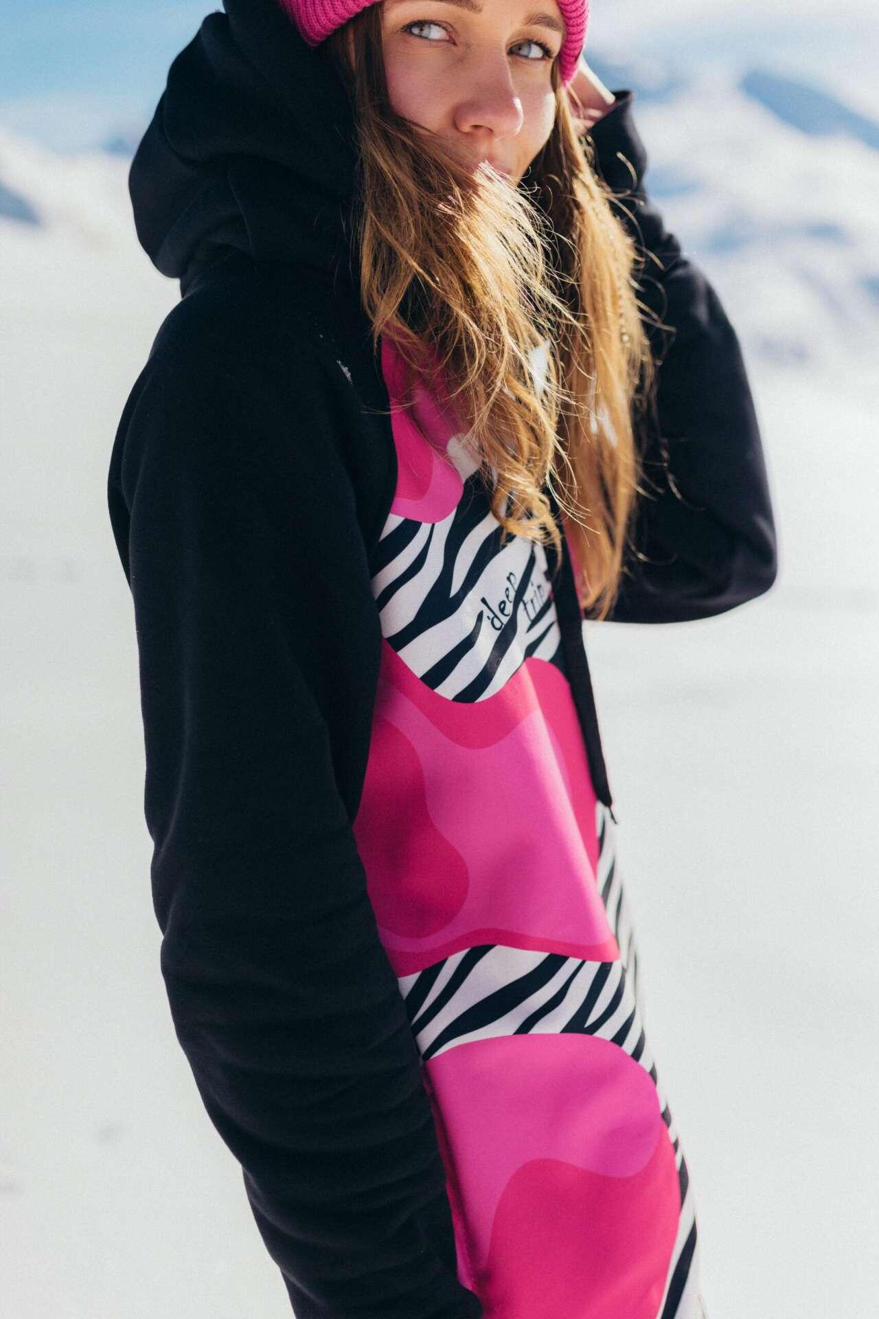 Bluza outdoorowa z kapturem damska DEEP TRIP Twix black softshell 2/7