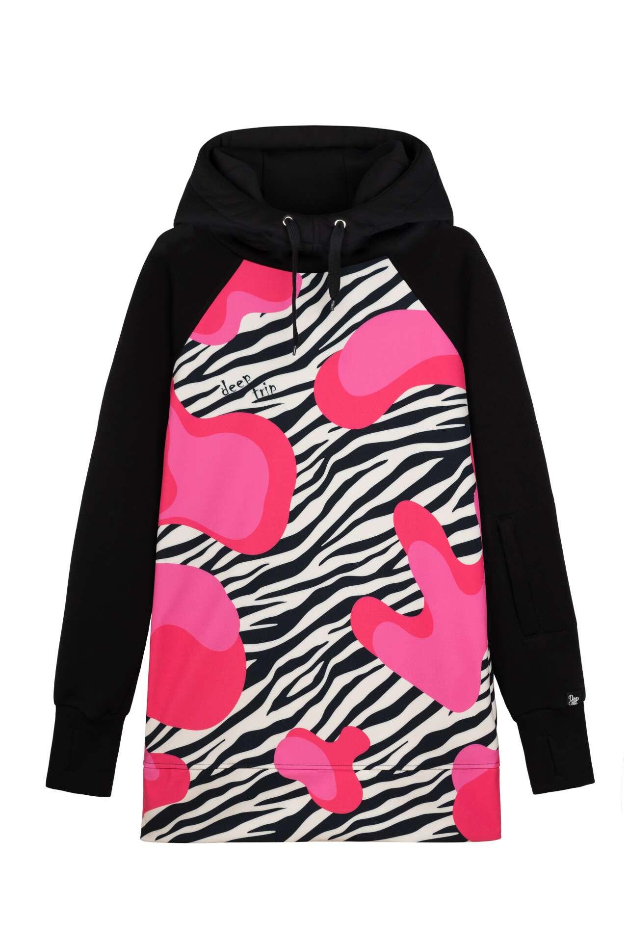 Bluza outdoorowa z kapturem damska DEEP TRIP Twix black softshell 4/7