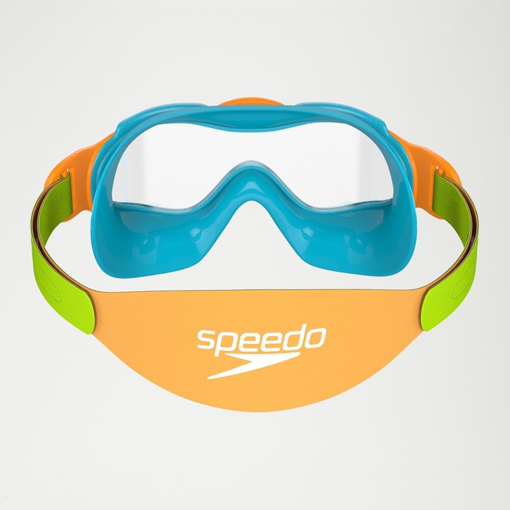 Speedo Biofuse Babymaske – Azurblau/Fluoreszierendes Grün/Fluoreszierendes 3/5