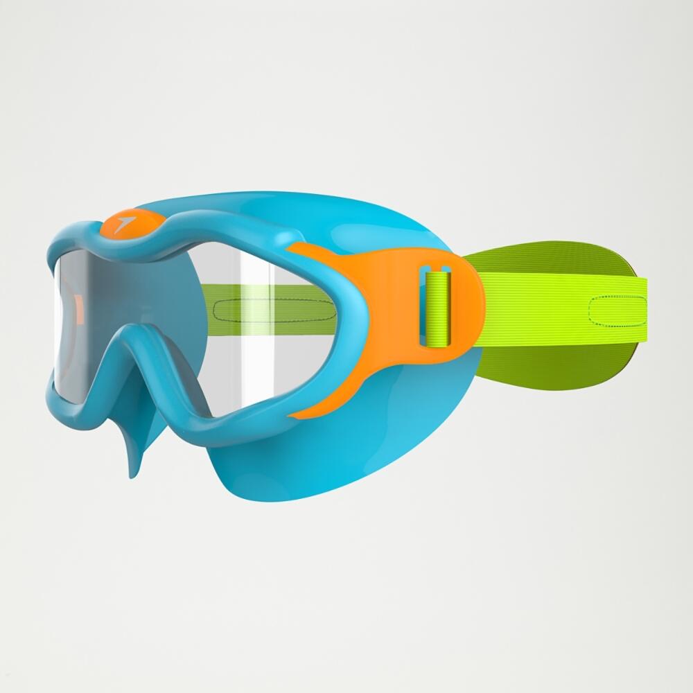 Speedo Biofuse Babymaske – Azurblau/Fluoreszierendes Grün/Fluoreszierendes 2/5