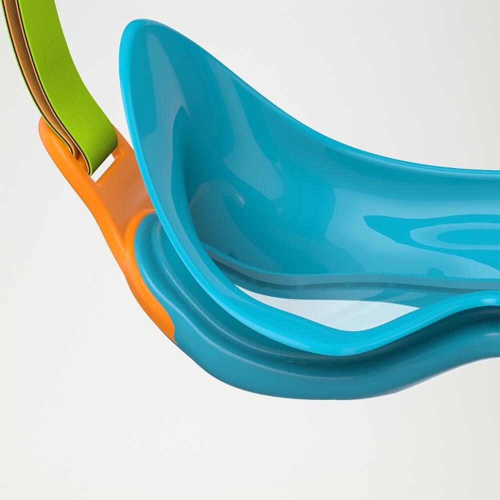 Speedo Biofuse Babymaske – Azurblau/Fluoreszierendes Grün/Fluoreszierendes 4/5
