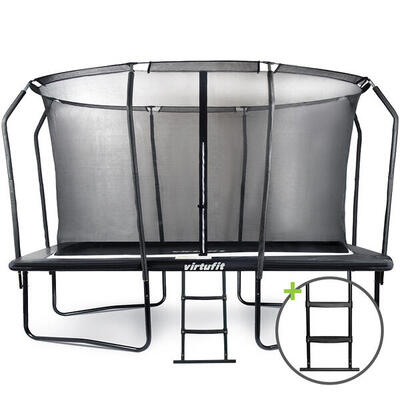Premium trampoline met veiligheidsnet - rechthoekig - 244 x 366 cm