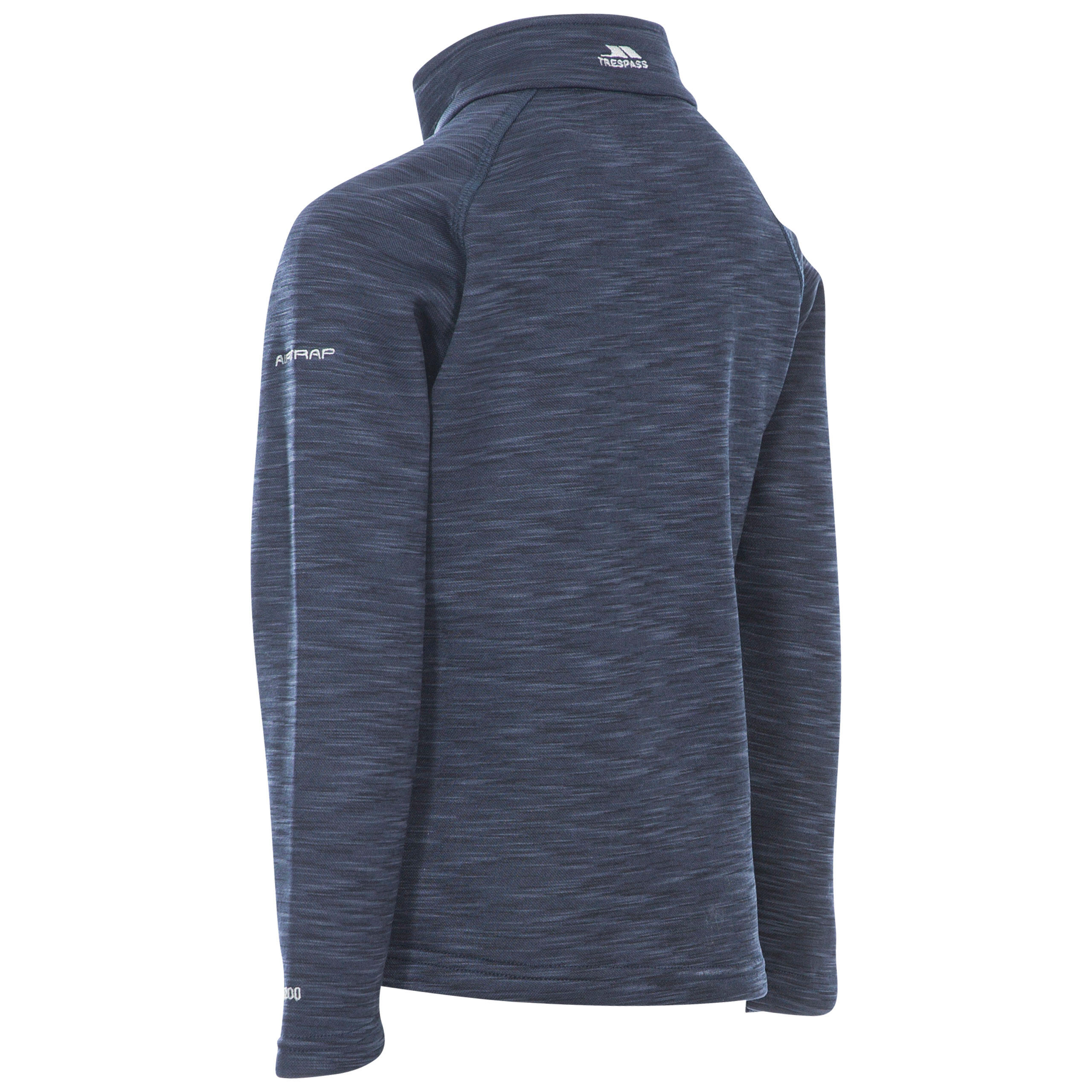 2058 Trespass Edvin Pile Uomo Mezza Zip Navy Marl 2/5