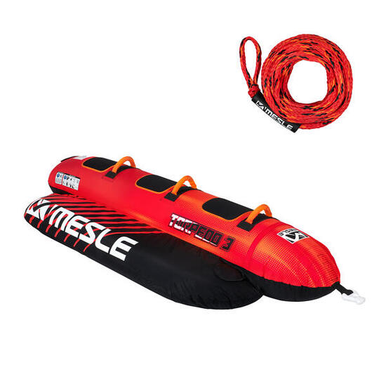 Wassergleiter Torpedo 2 Personen mit Leine Bananenboot rot Mesle