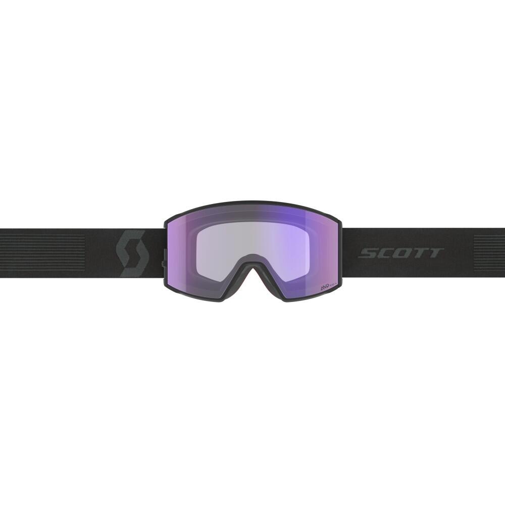 SCOTT Masque de ski REACT - MINERAL BLACK AMP LS BLUE CHROME S2-4 2/3