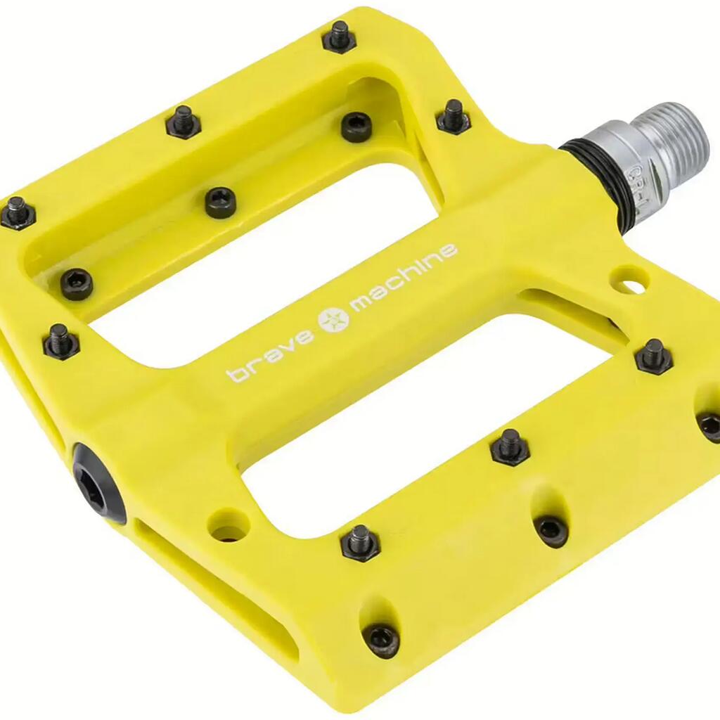 BRAVE Dirt 2 platform pedal, lime green, 9/16