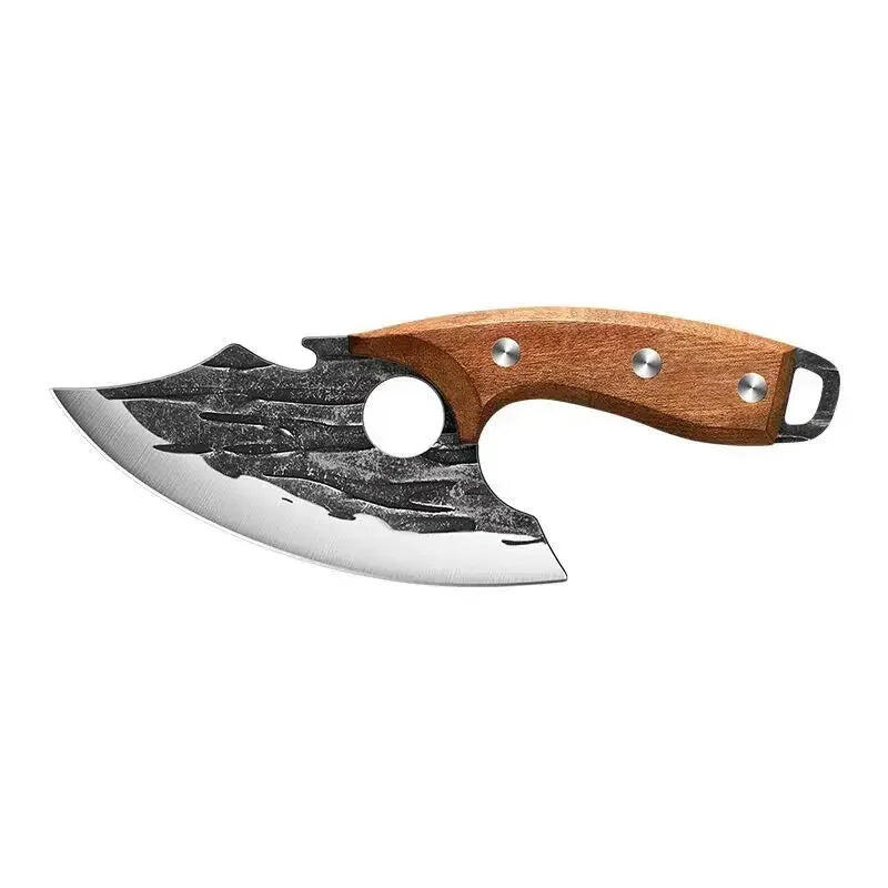 Hand-Forged Pick Bones Knife Brown