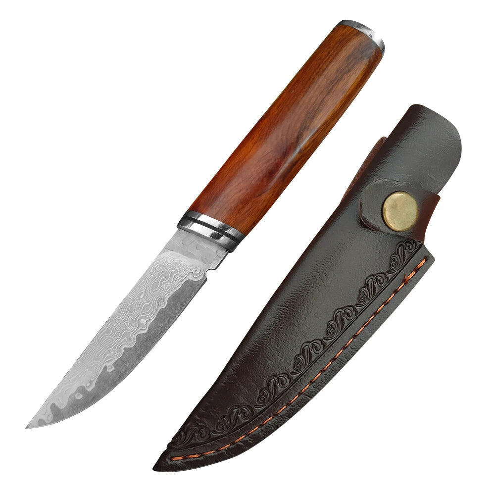 Hand-Forged Butcher Boning Knife Brown