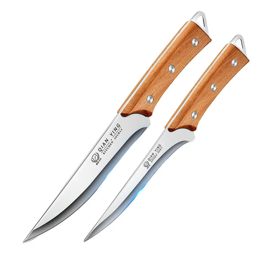 Professional Fillet Boning Knife Set Brown