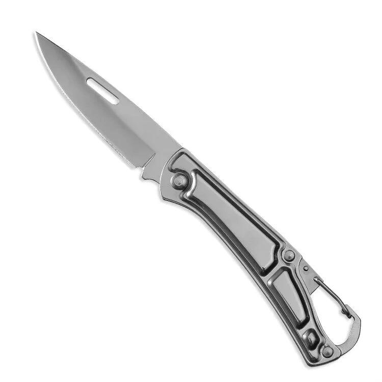 Folding Meat Cleaver Knife Silver