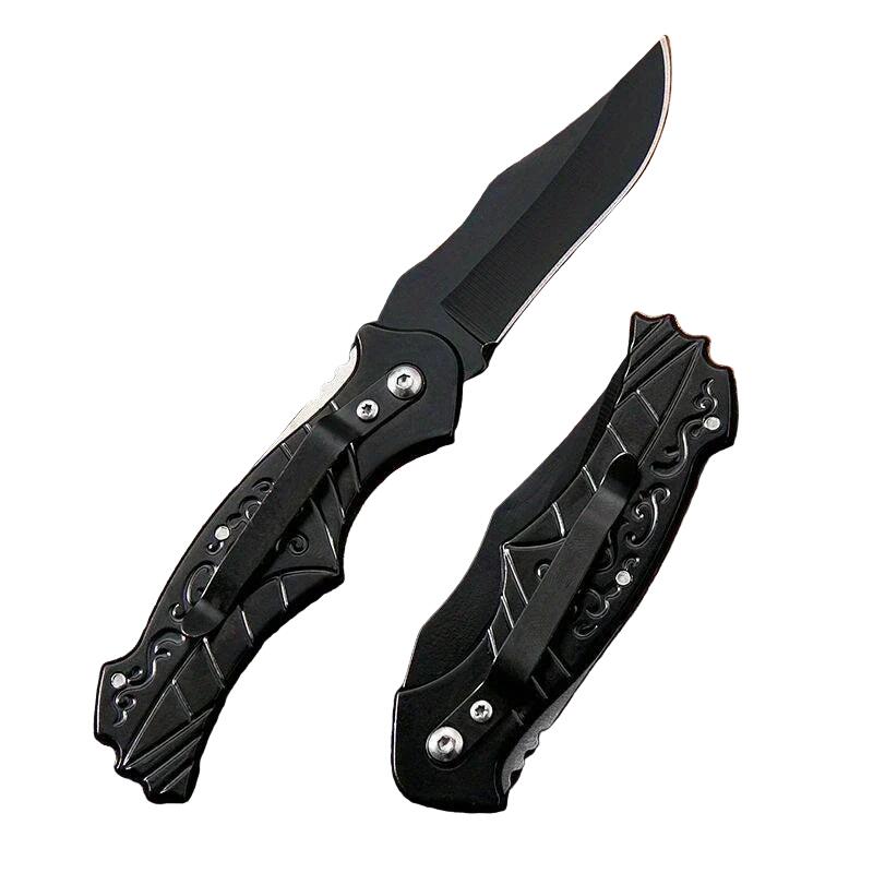 Portable Folding Fruit Knife Black