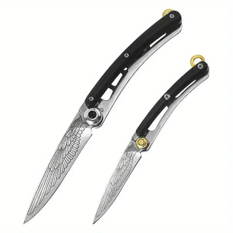 2pcs Portable Folding Pocket Knife Black