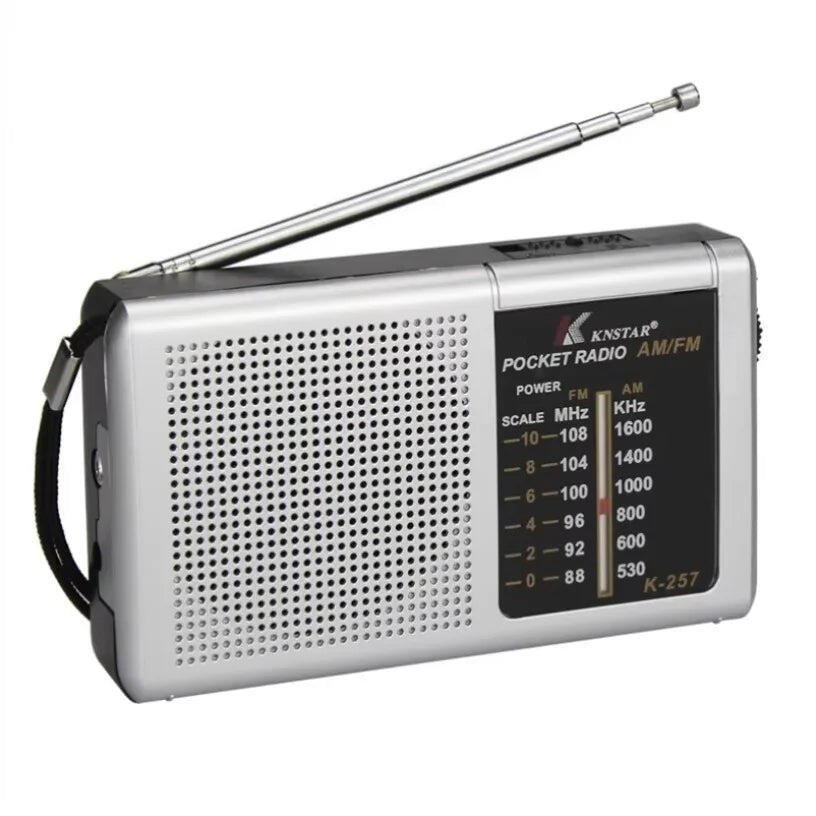 NNEOBA Portable Retro Radio Silver