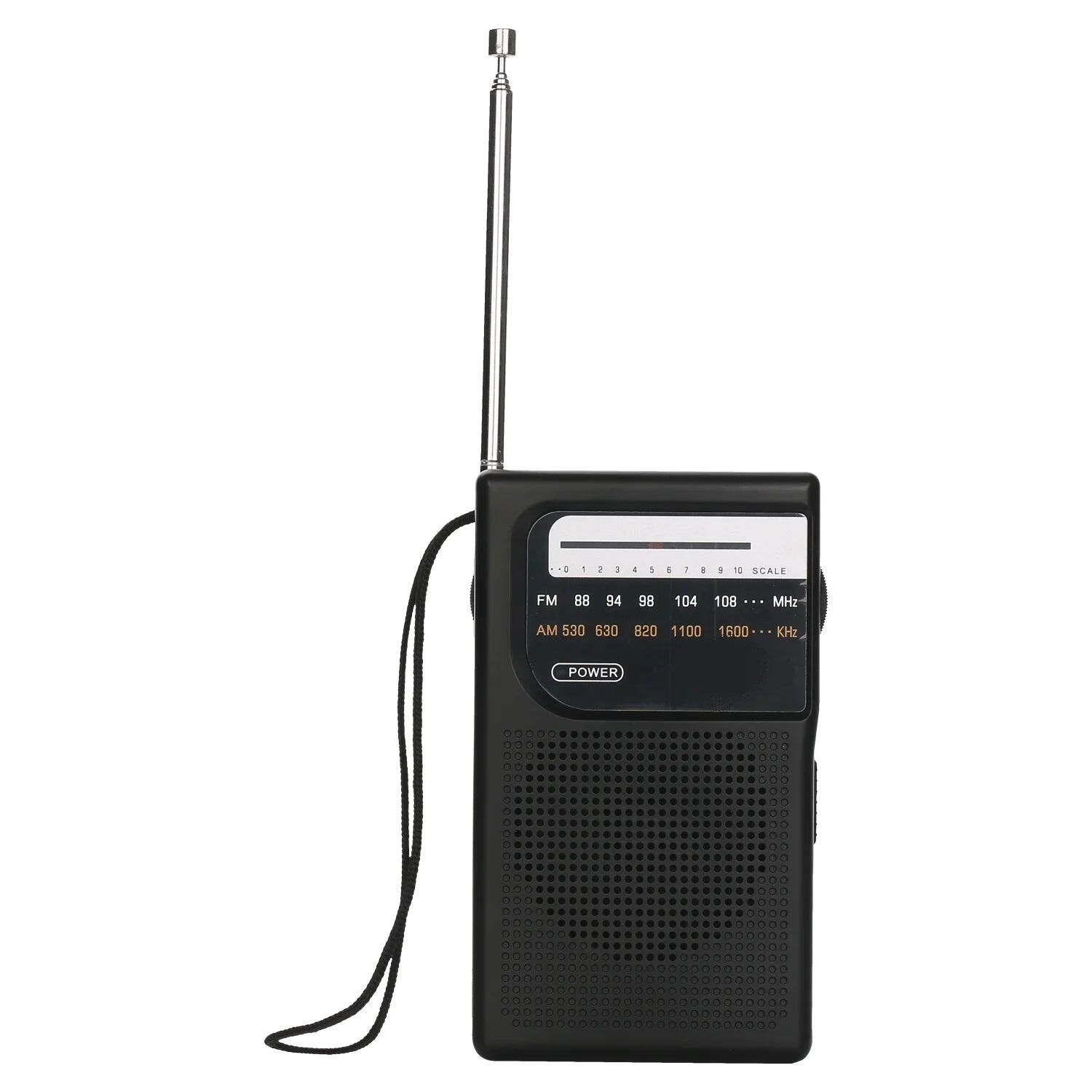 Portable Pocket Radio Black