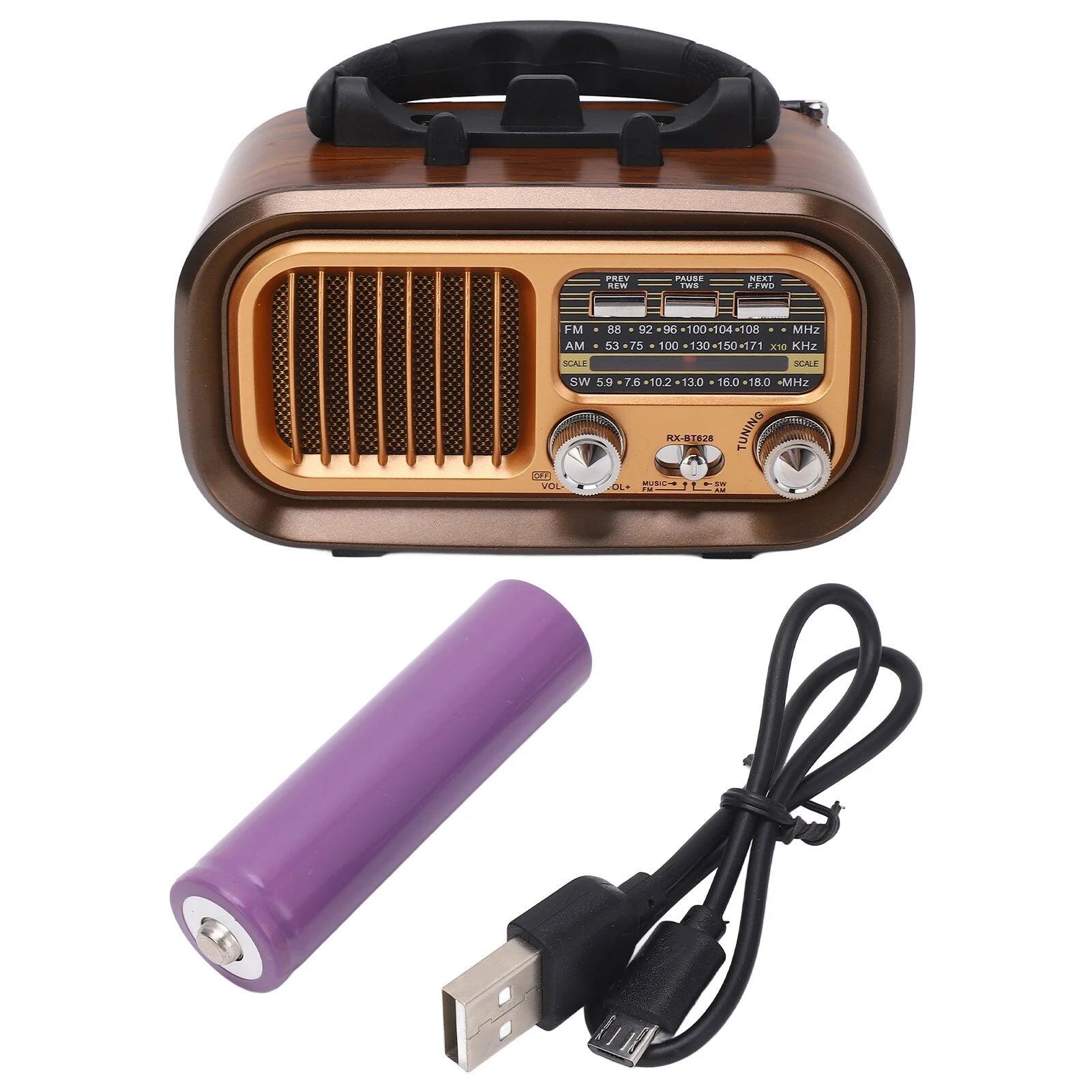 Bluetooth Vintage Radio Speaker Brown