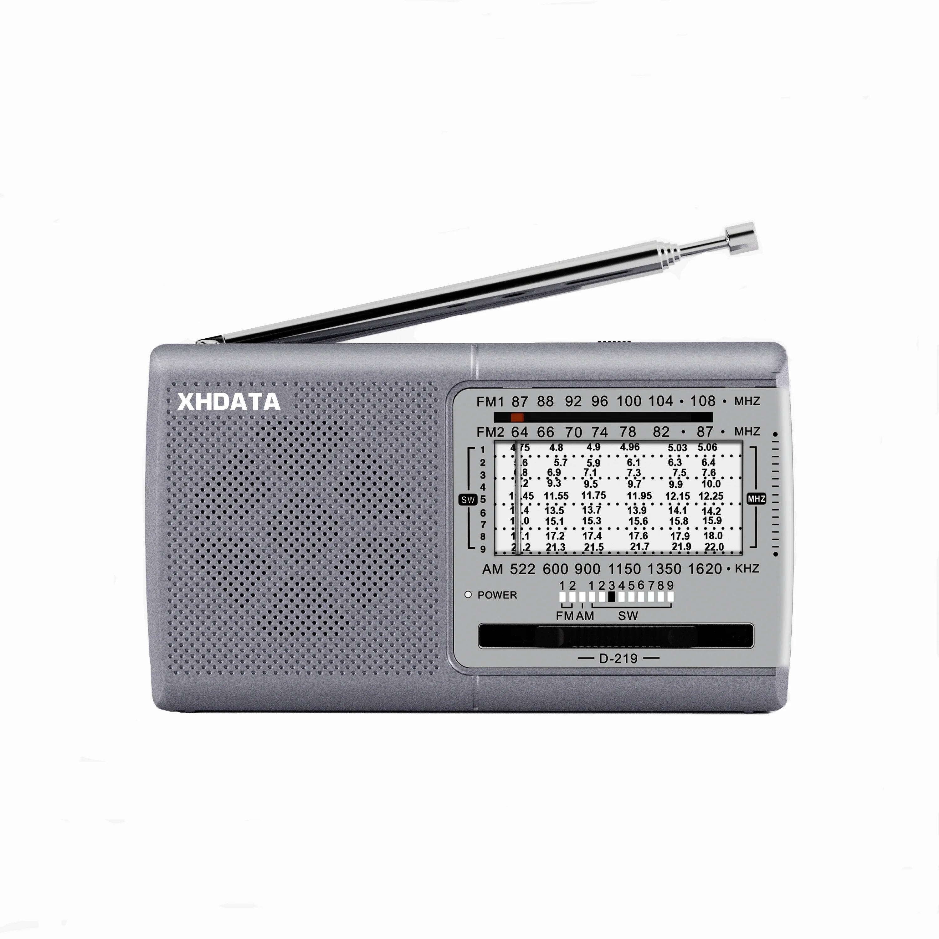 Portable Shortwave Radio Receiver Grey