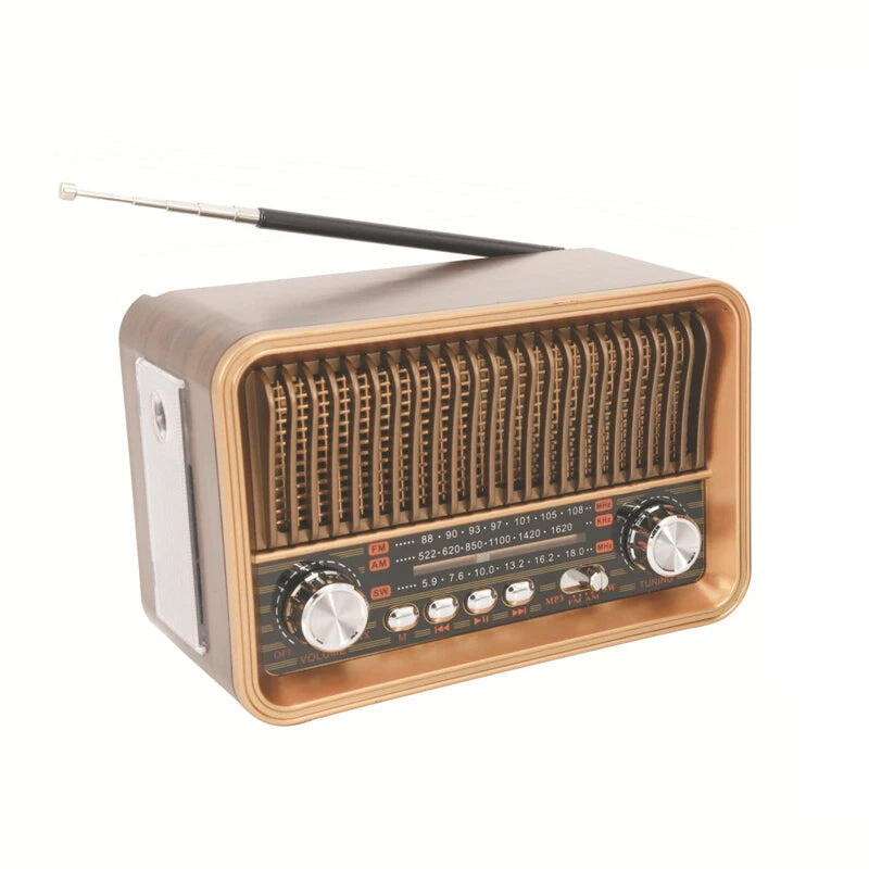 Classic Retro Full Band Radio Gold