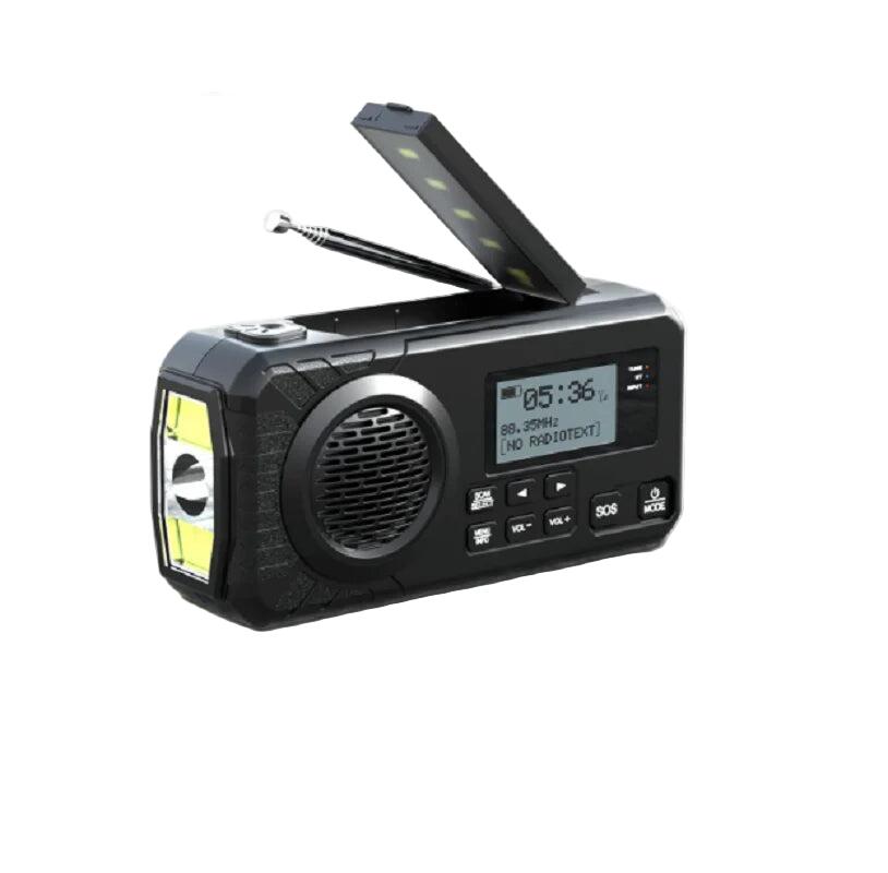 DAB+ Solar Hand Crank Emergency Radio Black