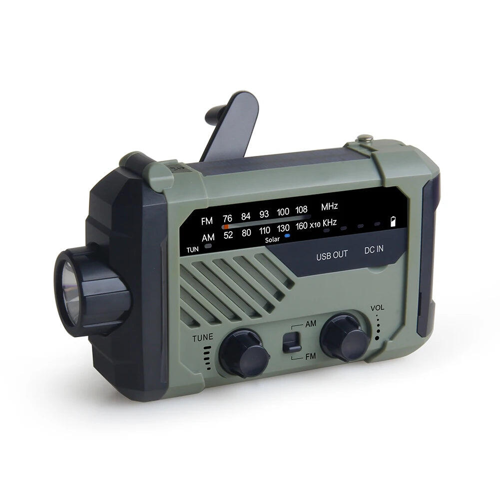 Emergency Solar Portable Weather Radio Green