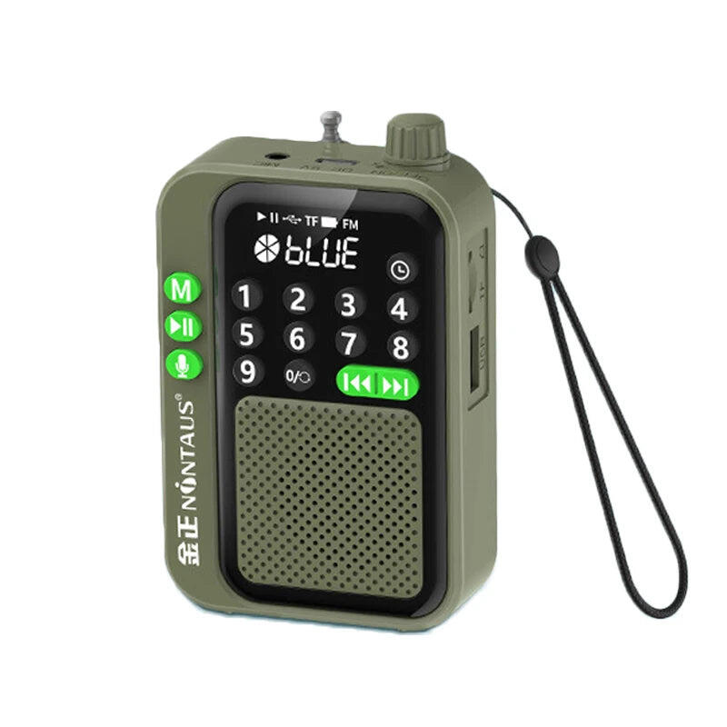 Pocket FM Radio Bluetooth Speaker Green