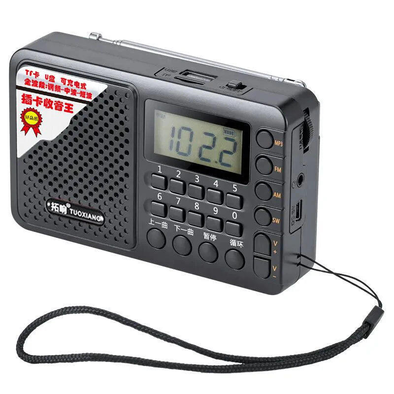Full Band Portable Radio Receiver Black